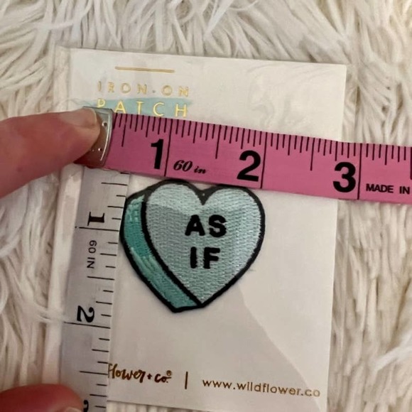 Bundle 3/$10 LAST CHANCE! Set of 2 Iron on Patches - Evil Eye - As If Heart - Picture 3 of 4